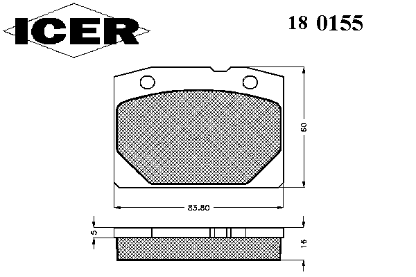 Тормозные колодки ICER 180155