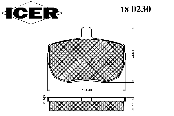 Тормозные колодки ICER 180230