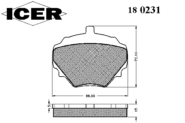 Тормозные колодки ICER 180231