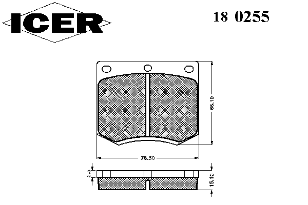 Тормозные колодки ICER 180255