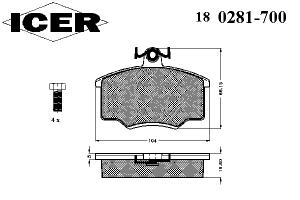 Тормозные колодки ICER 180281-700