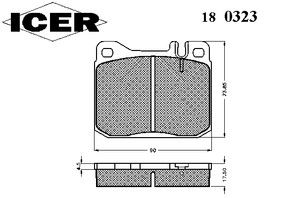 Тормозные колодки ICER 180323