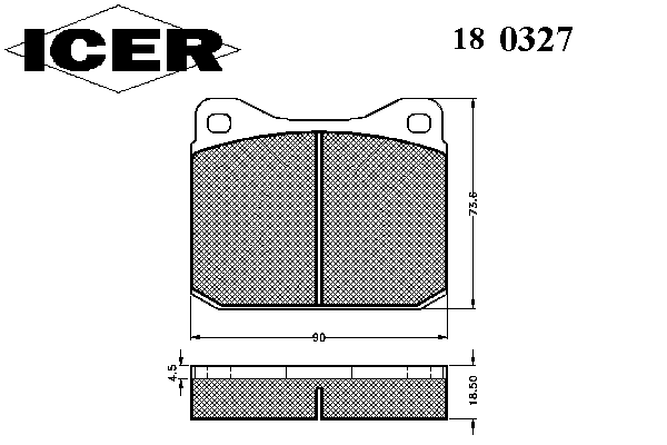 Тормозные колодки ICER 180327