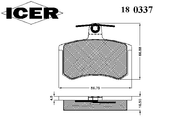 Тормозные колодки ICER 180337