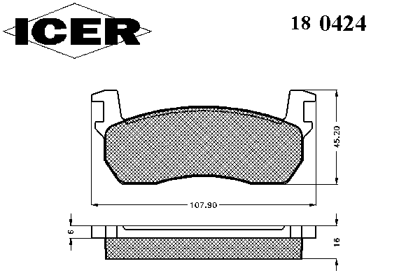 Тормозные колодки ICER 180424