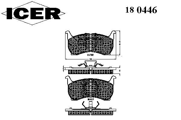 Тормозные колодки ICER 180446