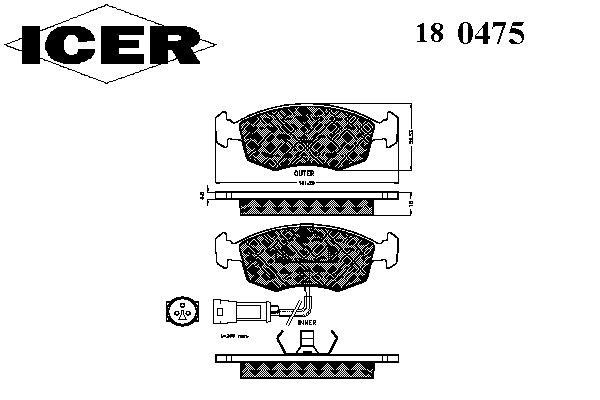 Тормозные колодки ICER 180475
