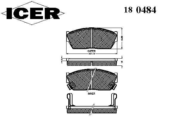 Тормозные колодки ICER 180484