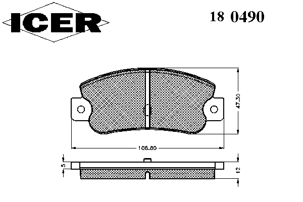 Тормозные колодки ICER 180490