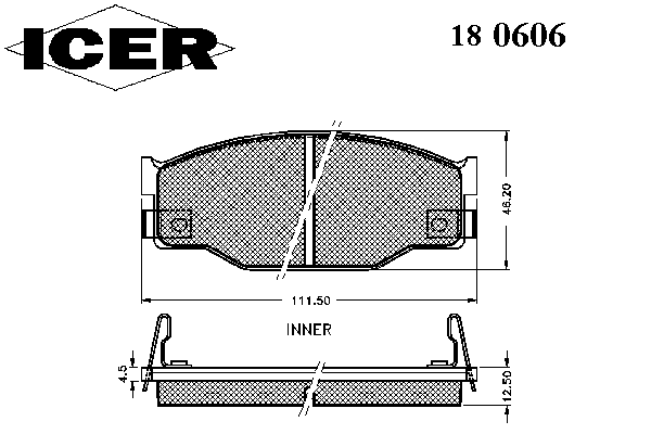 Тормозные колодки ICER 180606