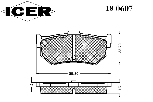 Тормозные колодки ICER 180607