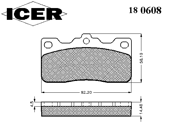 Тормозные колодки ICER 180608