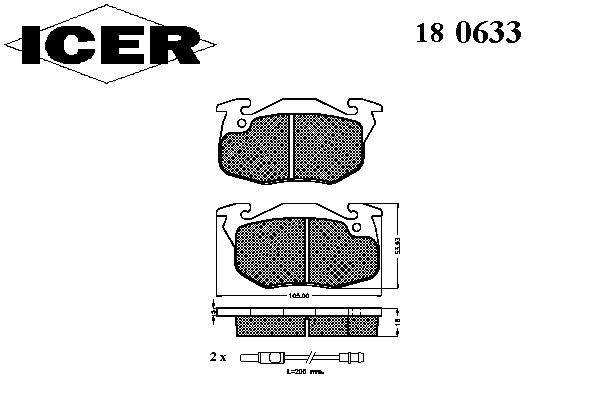 Тормозные колодки ICER 180633