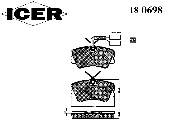 Гальмівні колодки ICER 180698