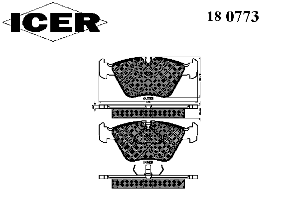 Тормозные колодки ICER 180773