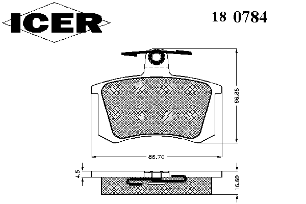 Тормозные колодки ICER 180784