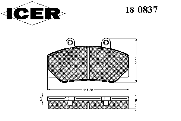 Тормозные колодки ICER 180837