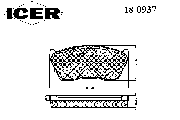 Тормозные колодки ICER 180937