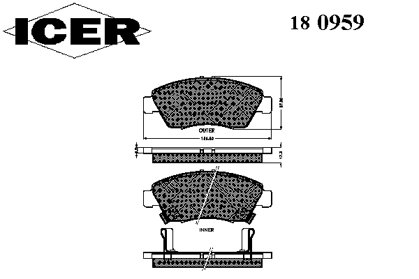 Тормозные колодки ICER 180959