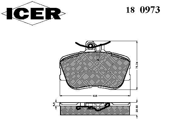 Тормозные колодки ICER 180973