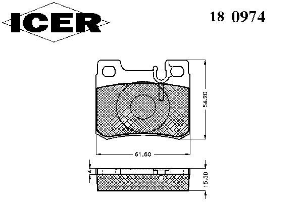 Тормозные колодки ICER 180974