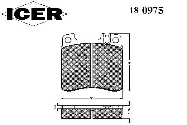 Тормозные колодки ICER 180975