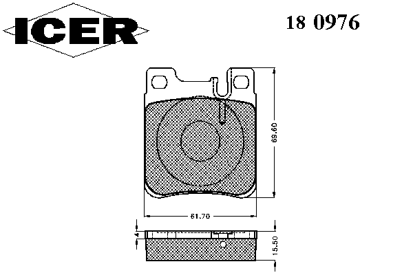 Тормозные колодки ICER 180976