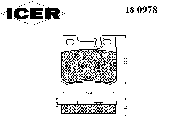 Тормозные колодки ICER 180978