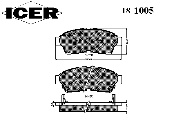 Тормозные колодки ICER 181005