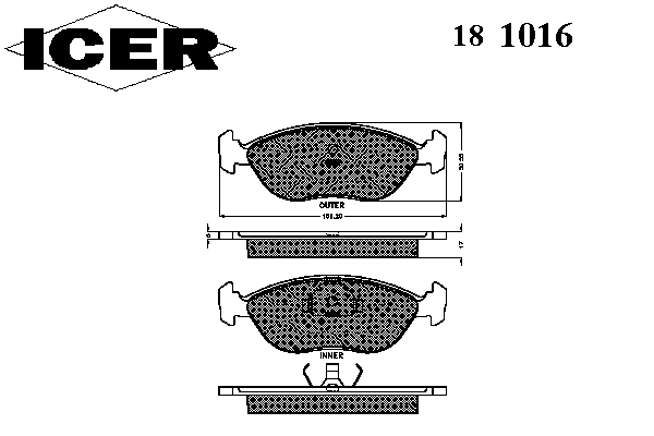 Тормозные колодки ICER 181016