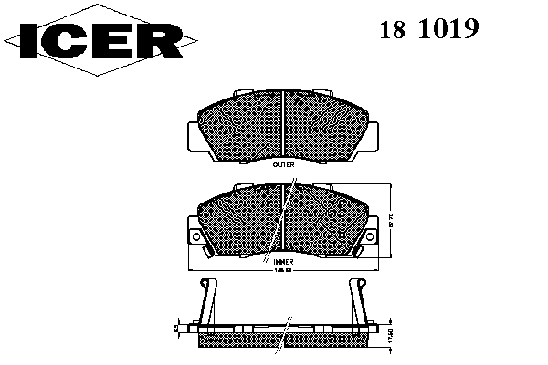 Тормозные колодки ICER 181019