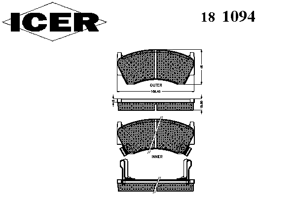 Тормозные колодки ICER 181094