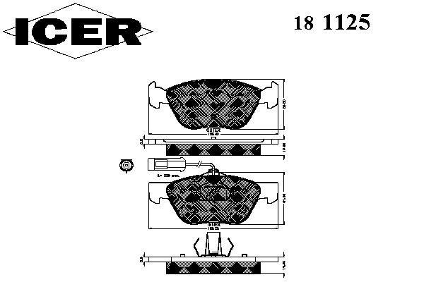 Тормозные колодки ICER 181125