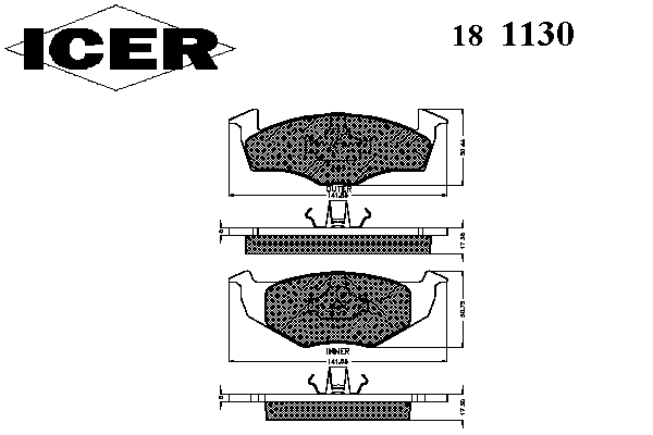 Тормозные колодки ICER 181130