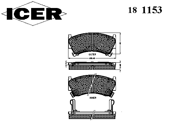 Тормозные колодки ICER 181153