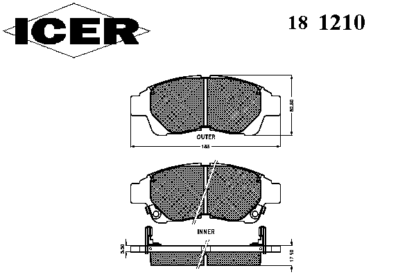 Тормозные колодки ICER 181210