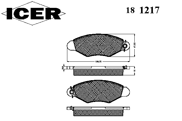 Тормозные колодки ICER 181217