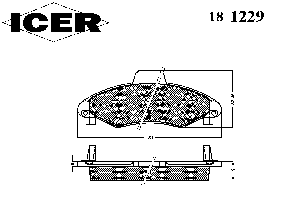 Тормозные колодки ICER 181229