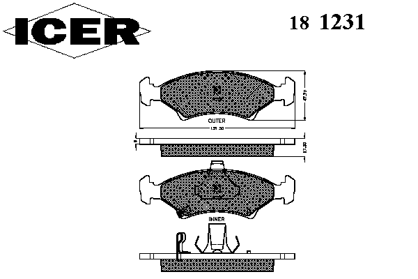 Тормозные колодки ICER 181231