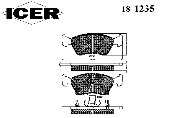 Тормозные колодки ICER 181235
