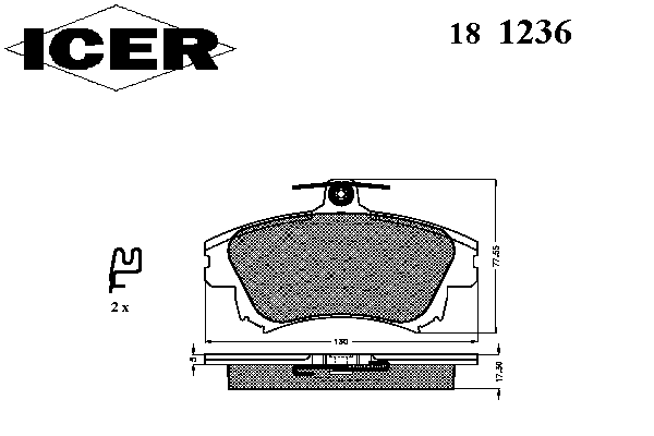 Тормозные колодки ICER 181236