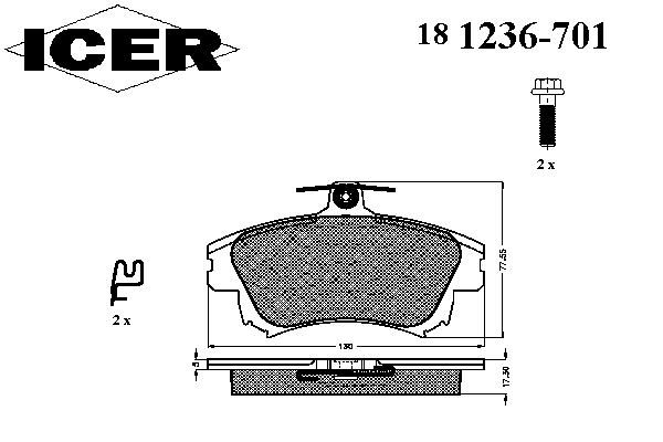 Тормозные колодки ICER 181236-701