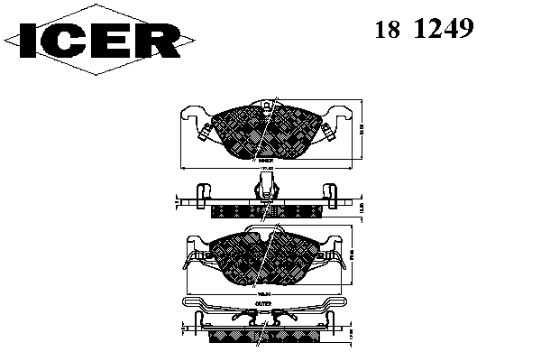 Тормозные колодки ICER 181249