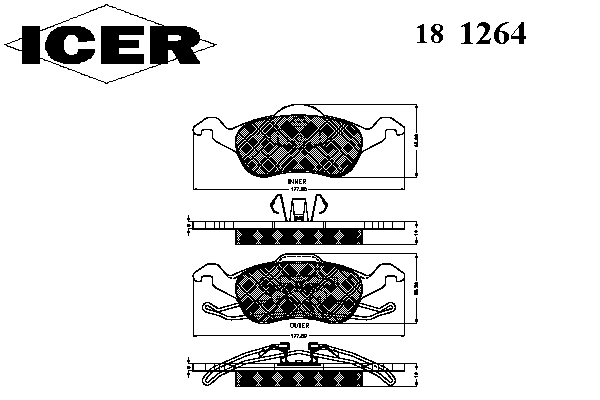 Тормозные колодки ICER 181264