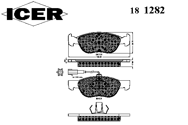 Тормозные колодки ICER 181282