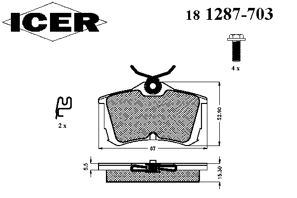 Тормозные колодки ICER 181287-703