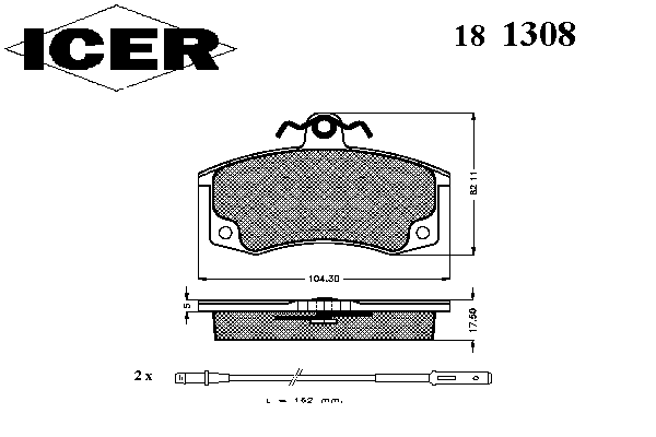 Тормозные колодки ICER 181308