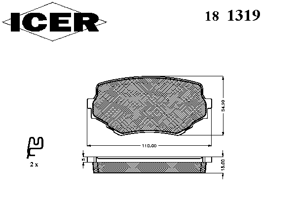 Тормозные колодки ICER 181319