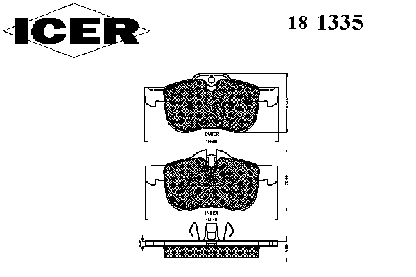 Тормозные колодки ICER 181335