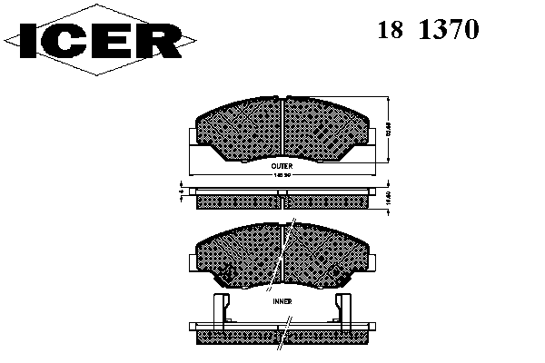 Тормозные колодки ICER 181370
